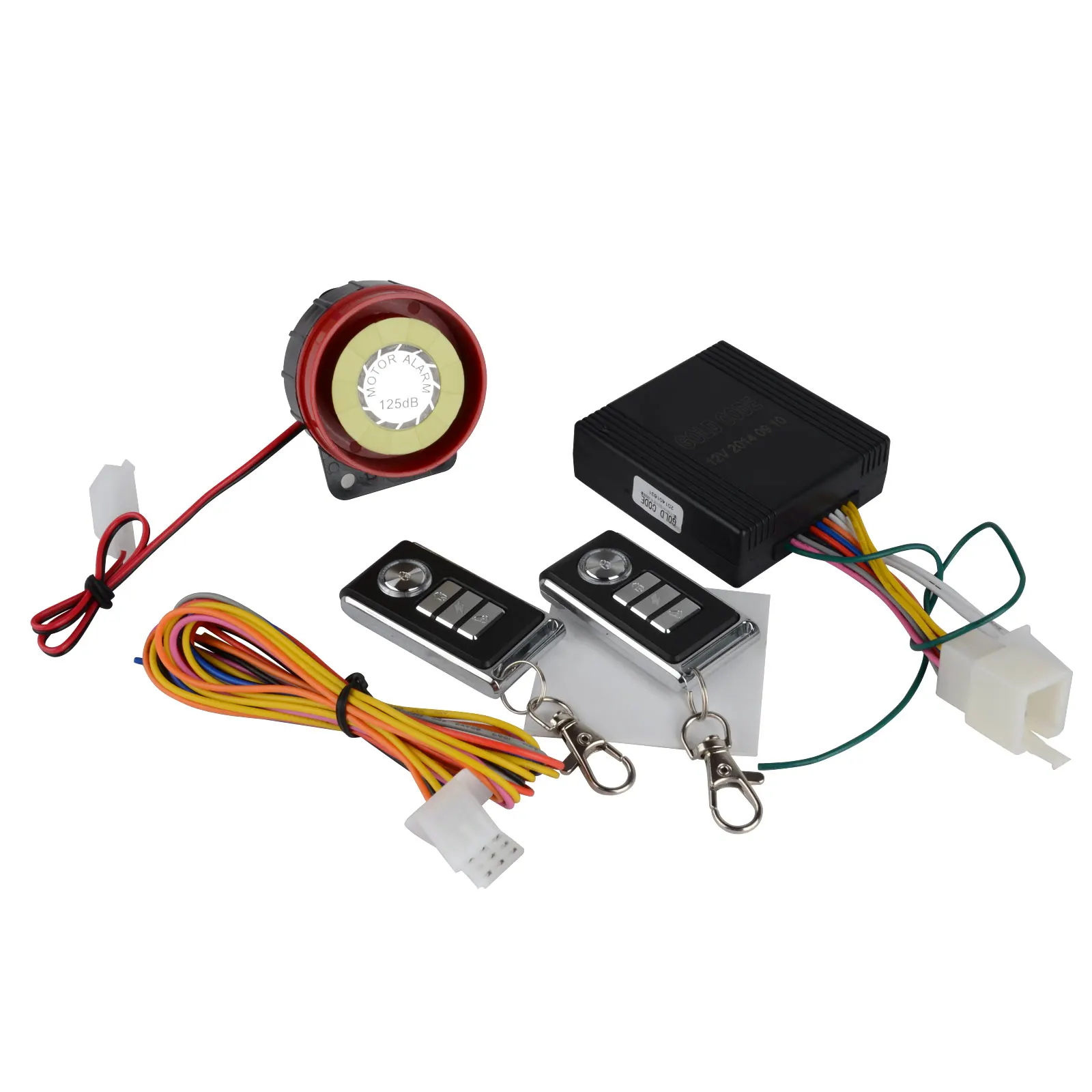 

Waterproof 12V Motorcycle Motorbike Anti-theft Alarm System with Remote Control + Horn + Connection Cable Set Theft Protection