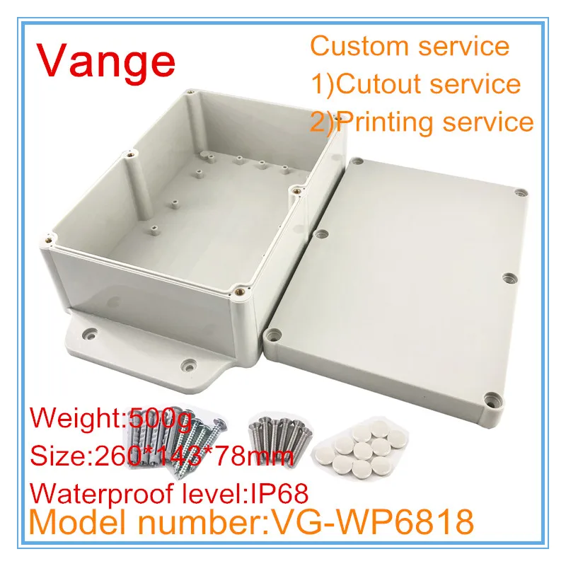 2 шт./партия IP68 Водонепроницаемый экструдированный пресс-формы оболочки коробка 260*143*78 мм ABS пластиковые корпусы для устройств diy для модуля под водой
