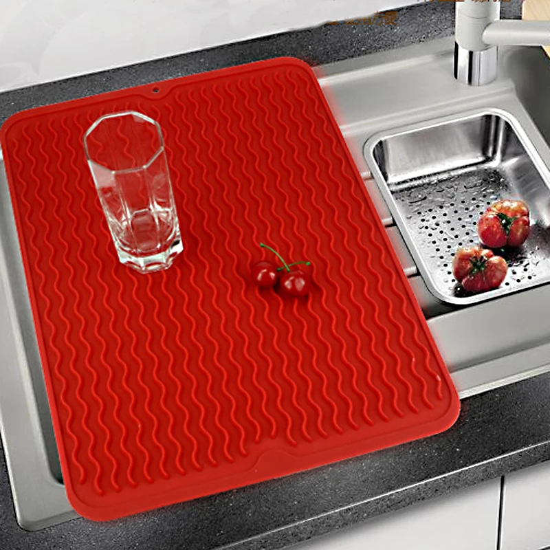 

Large Silicone Table Placemat Premium Heat Resistant Drying Mat Tableware Dishwasher Dish Cup Cushion Pad Dinnerware Table Mat