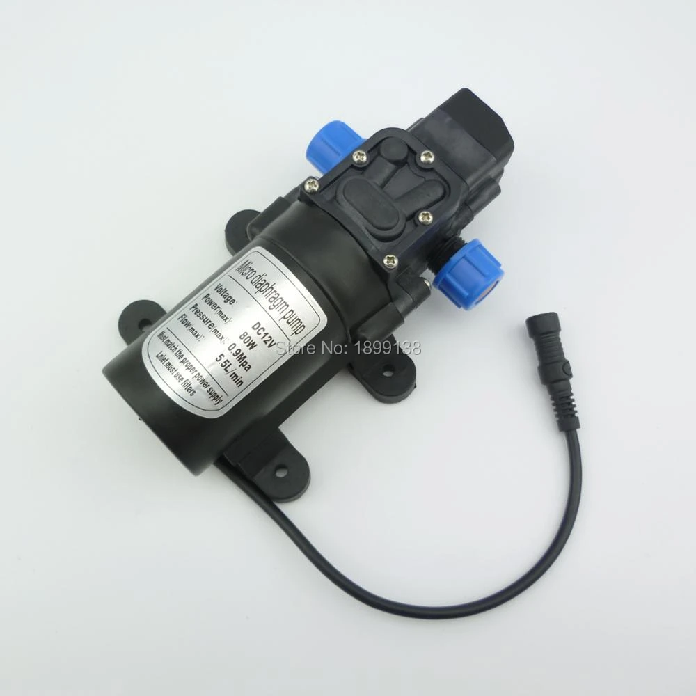 DC 24V 80W 5.5L//MIN Diaphragm Self Priming Water Pump with Automatic Pressure Switch Electric Diaphragm Pump