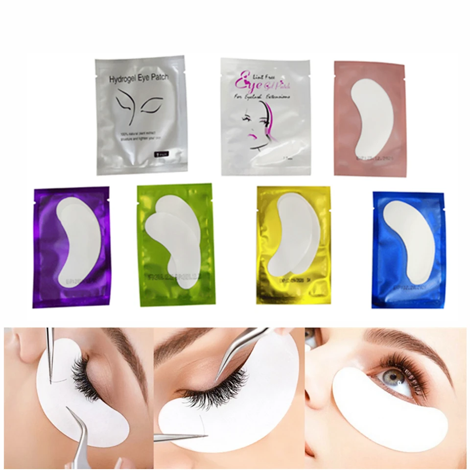 

50 Pairs Eye Pads for Individual Eyelash Extension Under Eye Pads Paper Patches Lint Free Eyepad Stickers for False Eyelashes