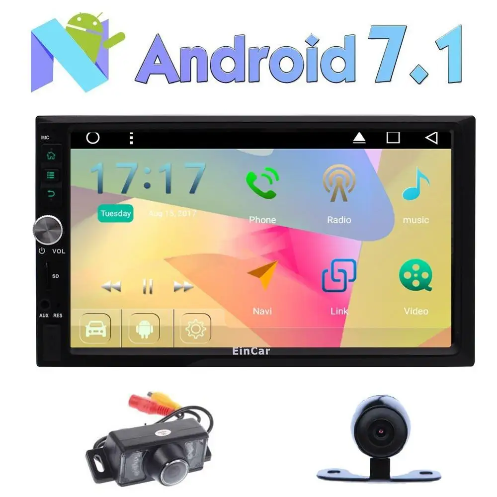 Android 7.1 Авторадио 2 Дин FM стерео Штатная GPS спутниковой навигации HD Сенсорный экран