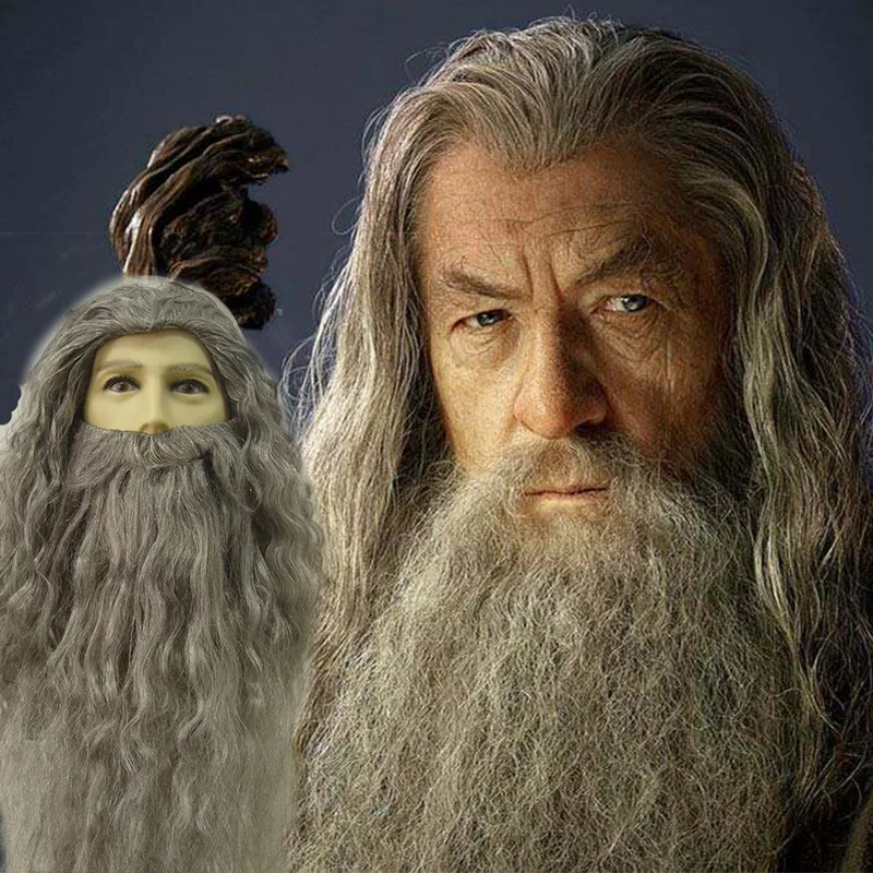 Halloween The Lord of the Rings Gandalf The Hobbit Wig Beard cosplay