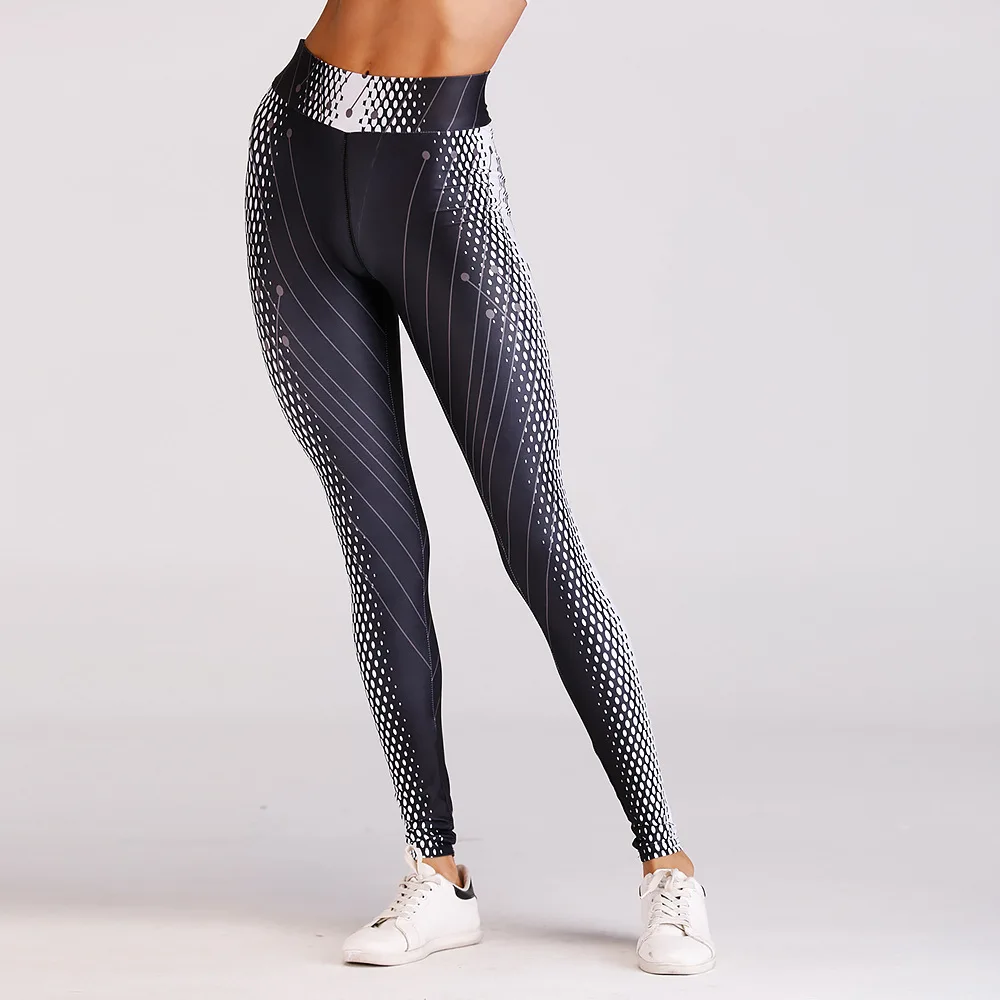 Black And White Number Printing Yoga Pants Gym Elastic Tights Yoga Leggings Women Fitness Running Workout Jogging Trousers Black And White Number Printing Yoga Pants Gym Elastic Tights Yoga Leggings Women Fitness Running Workout Jogging Trousers