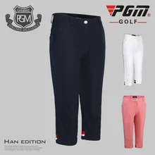 PGM Новая летняя одежда для гольфа Дамский дышащий костюм с коротким рукавом рубашка и укороченные брюки для женщин размер xs-xl