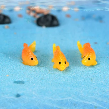 

ZOCDOU 1 Piece Gold White Grass Carp Fish Goldfish Fishbowl Model Small Statue Little Figurine Crafts Figure Ornament Miniatures