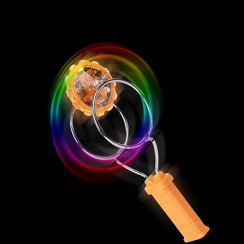 LED Spinning Top Magnetic Gyro Wheel Track Toy Bauble Colorful Shine Kids Gif bu
