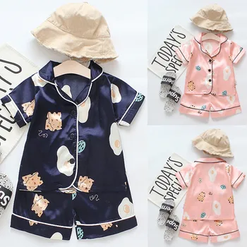 

Baby Boy Girl Pajamas Sleepwear Clothes Sets Newborn Outfit Cartoon T shirt Shorts 2Piece kit Dropshipping vetement bébé garçon
