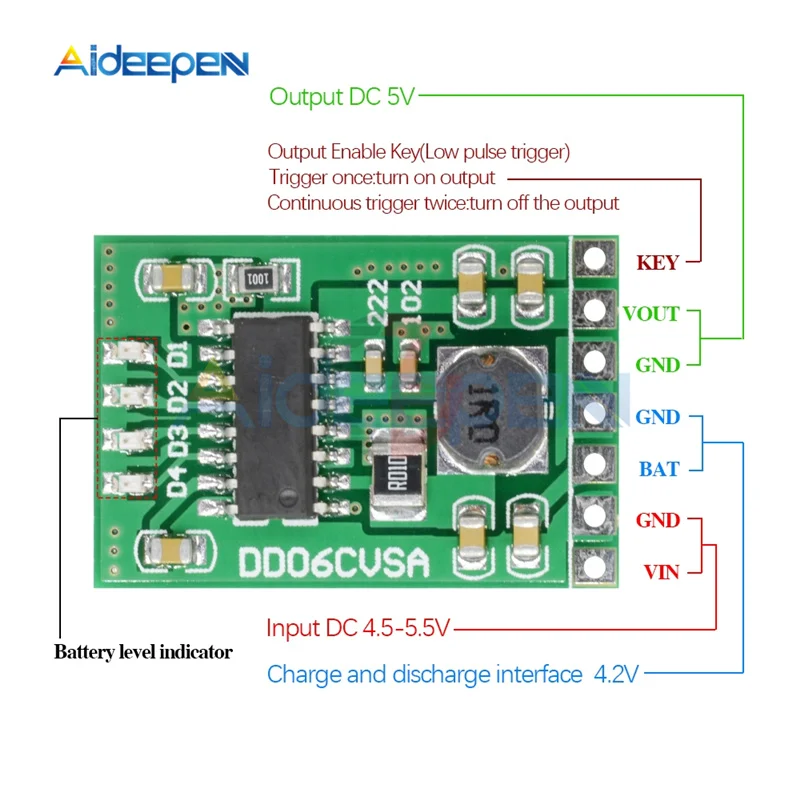 DC 5V 2.1A Мобильная мощная доска «сделай сам» 4,2 V разрядка заряда(Boost) индикатор защиты батареи 4 в 1 модуль 3,7 V литиевая 18650