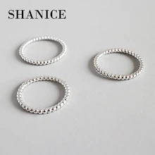 SHANICE Стерлинговое Серебро 925 пробы с бусинами, классический дизайн, изящные кольца со стеком, простой стек, стек, стекируемые кольца для вечности