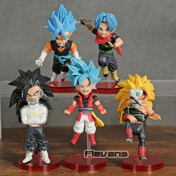

WCF Super Dragon Ball Heroes SDBH vol.4 Super Saiyan Blue Son Goku Trunks Vegetto Barduck Broly PVC Figures Toys 5pcs/set