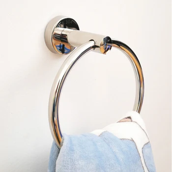 

Stainless Steel Round Style Ring Wall Hanger Suspension Holder Bathroom Kitchen
