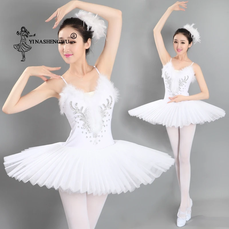 

Professional White Swan Lake Ballet Tutu Costume Women Ballet Dress Dancewear Dance For Girl Skirt Dance Dress Platter 6 layers
