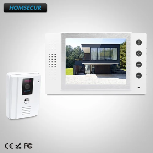 

HOMSECUR 8" Wired Video Door Phone Intercom System with IR Night Vision TC011-W + TM801-W