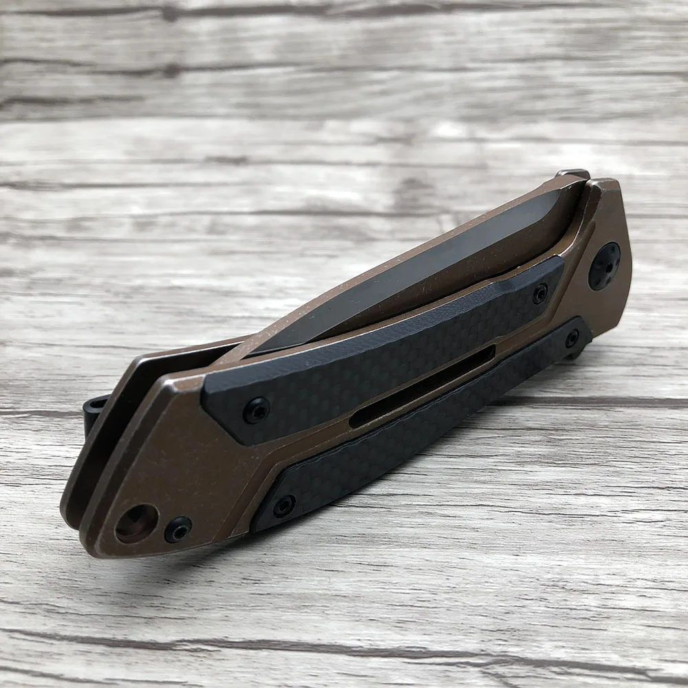 ZZSQ ZT0801 Карманный складной охотничий нож D2 Сталь углеродное волокно ручка шарикоподшипник Тактический выживания EDC ножи кемпинг инструменты