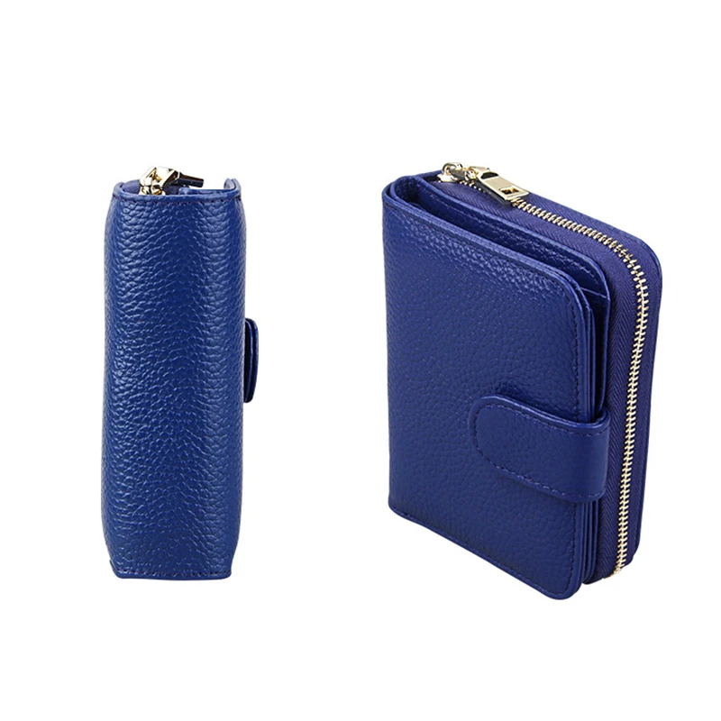 Koop Echt Leer Vrouwen Portemonnee Hasp Kleine Slanke Coin Pocket Purse Vrouwen Portefeuilles Kaarthouders Luxe Merk Portefeuilles Designer Portemonnee