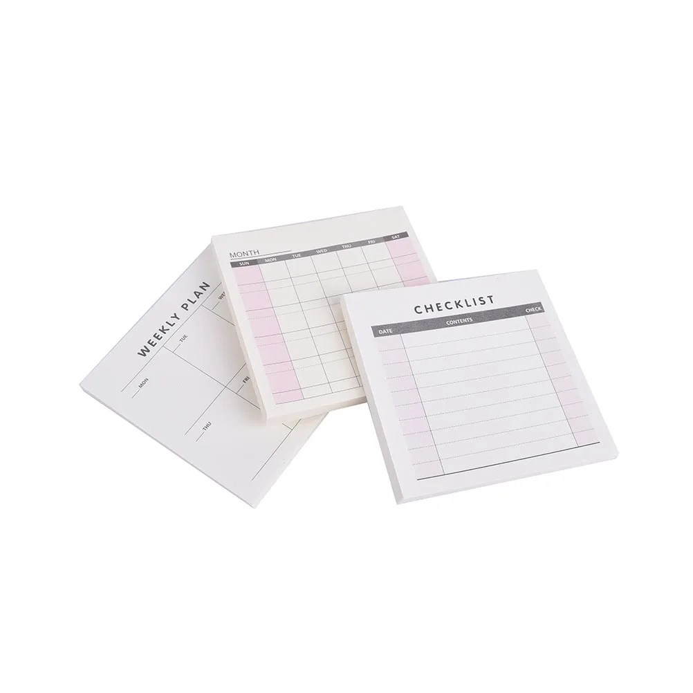 9.4*9.4cm Weekly Month Planner Check List Portable Small Book Memo Pad