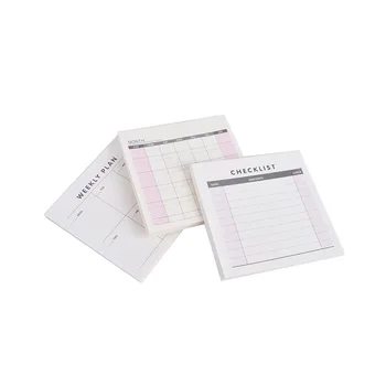 

9.4*9.4cm Weekly Month Planner Check List Portable Small Book Memo Pad Sticky Notes Paper Stickers Stationery School Supply