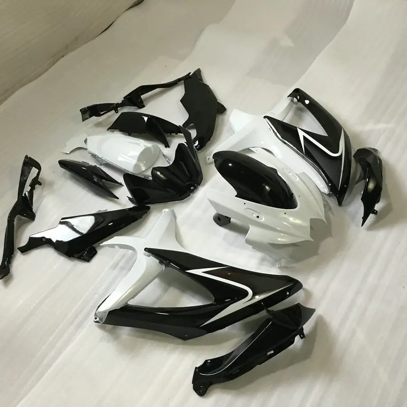 

Injection mold Fairing Kit for SUZUKI GSXR 600 750 K8 08 09 GSXR600 GSXR750 2008 2009 ABS Black white Fairings set+7gifts SE05