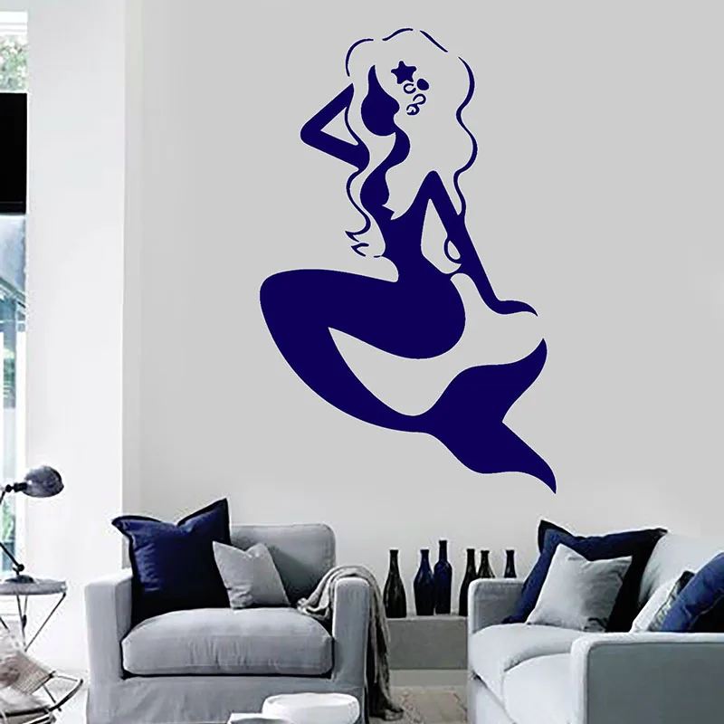 Mermaid Wall Decals Home Decoration Wall Stickers Bathroom Sticker Wall