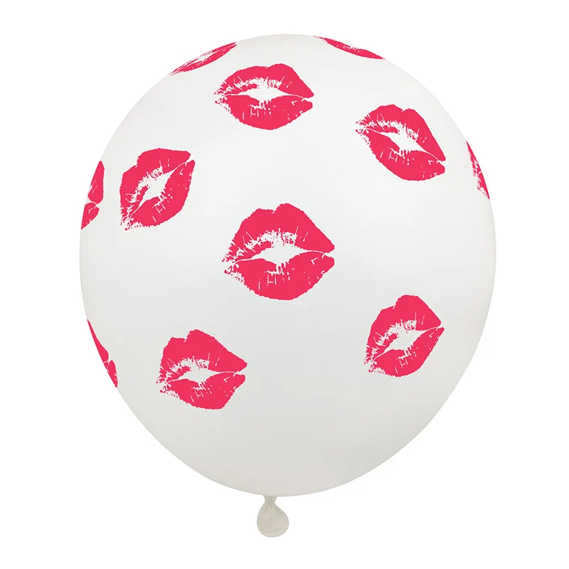 10Pcs 12Inch Confetti Balloon Red lips kiss Me Latex Inflatable Party Supplies Birthday Decorations kids Balloons Wedding - Цвет: 10pcs lips