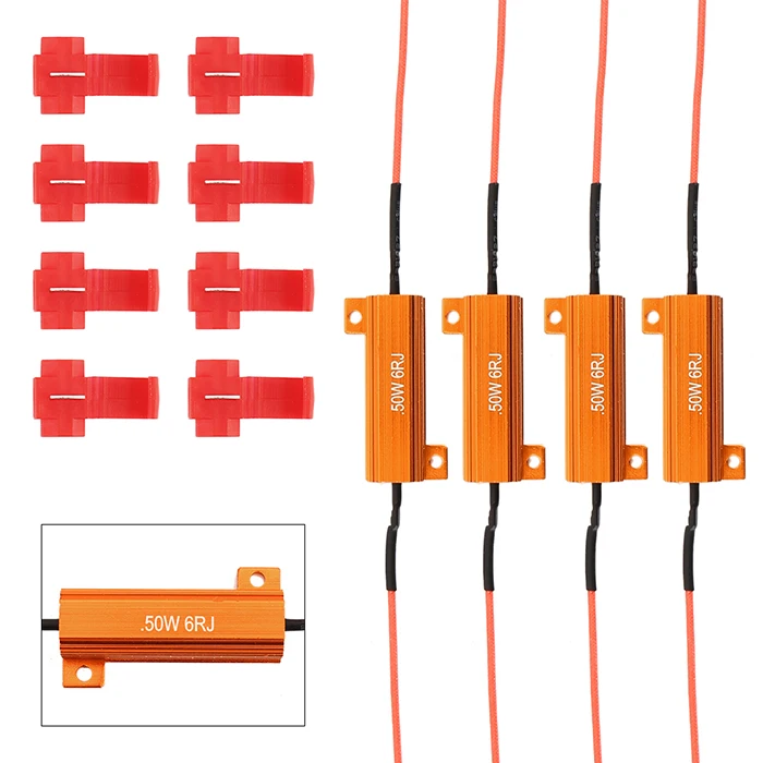 4X 25W LED Reverse Brake Turn Signal Light Load Resistor Fix Error Fast