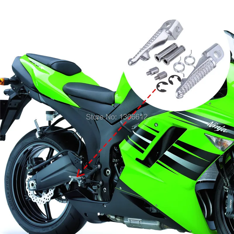 Front Footrest Footpeg Fit For Kawasaki Z 1000 2007 13 ER6N ER6F NINJA