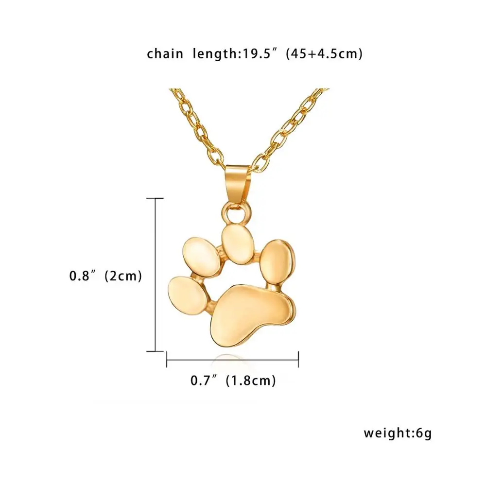 Модное милое ожерелье в виде когтей и лап из цинкового сплава ожерелье «отпечаток лапы» и подвески ювелирные изделия для женщин Длинная цепочка Ожерелье для свитера - Окраска металла: 1