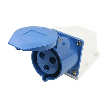 

Blue White Plastic IP44 Water Proof IEC309-2 Industrial Socket AC220-250V 32A