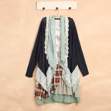 Encaje casual capas chaqueta Lolita Vintage Hippie Harajuku japoneses Mori Niña de encaje de ganchillo suéter Cardigan mujeres Kawaii