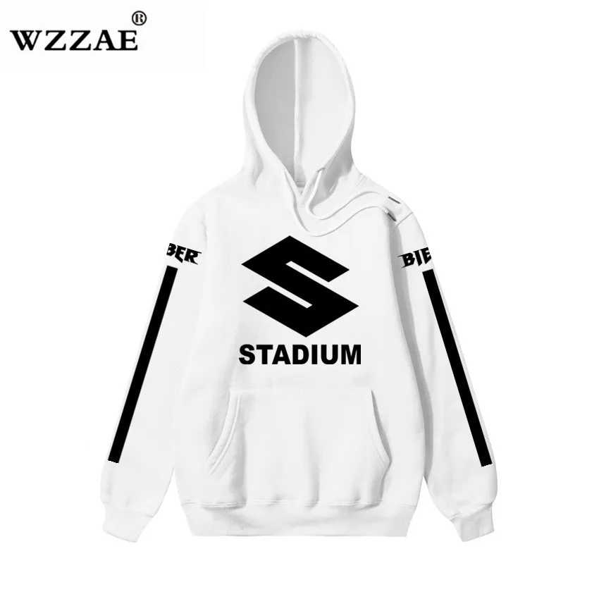 2018 NEW Style JUSTIN BIEBER STADIUM TOUR Yellow Men Hoodies Hip Hop Fashion Casual Black Stripes Purpose Tour Sweatshirts S-XXL