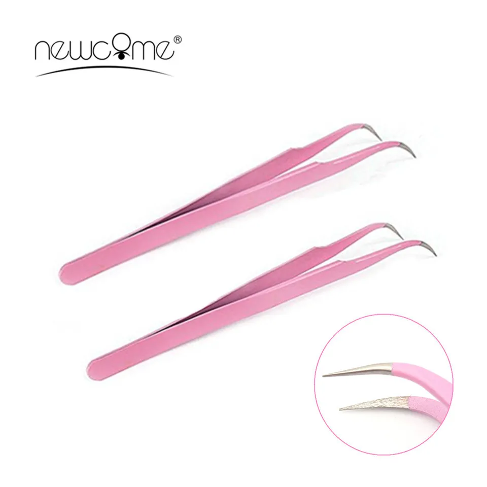 pink tweezer eyelash extensions