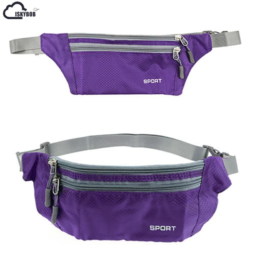 

Hot Waterproof Women Men Waist Packs Nylon Bag Waist Pack Pouch Travel Belt Bag