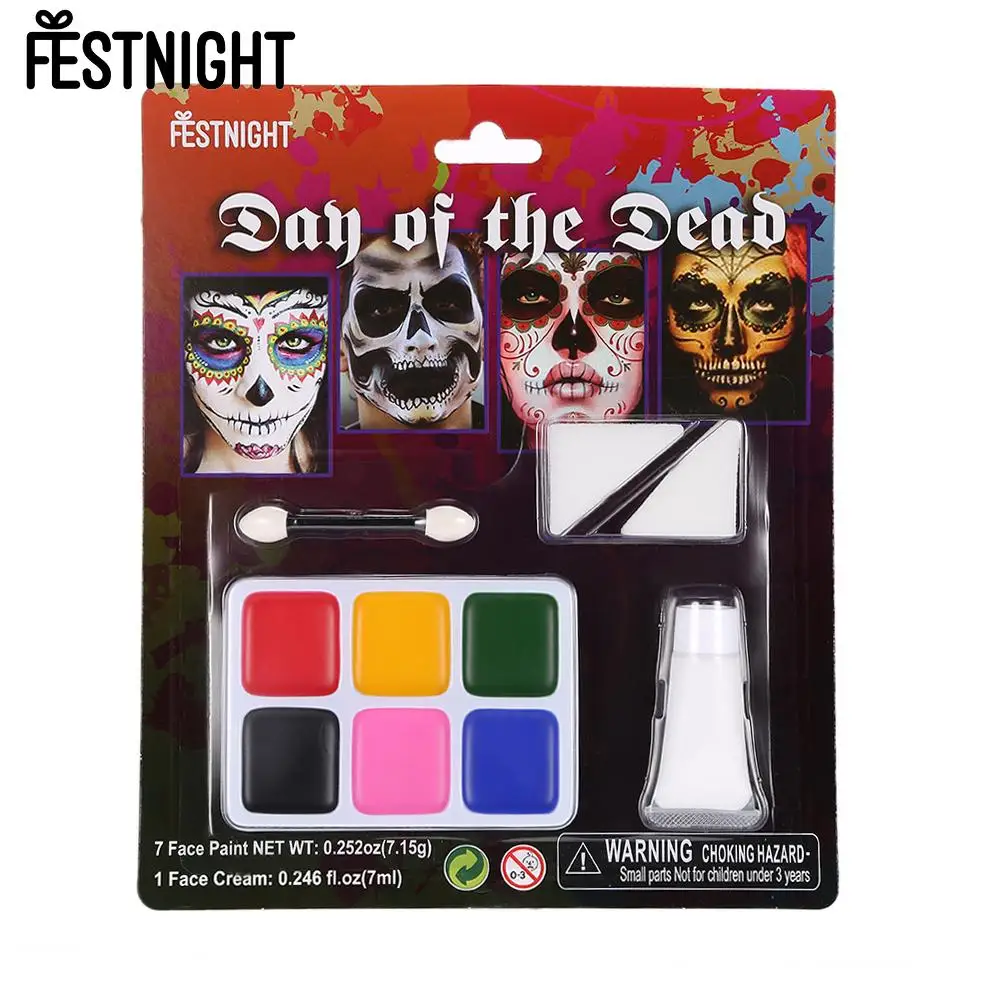Halloween Make Up Face Paint Kit FESTNIGHT Masquerade Ball Skin