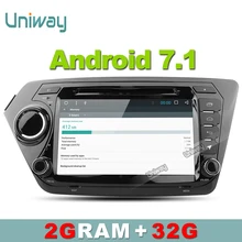 Uniway ZK28071 2G + 32G android de dvd del coche para Kia rio k2 2010 2011 2012 2013 2014 2015 2016 radio de coche con volante control