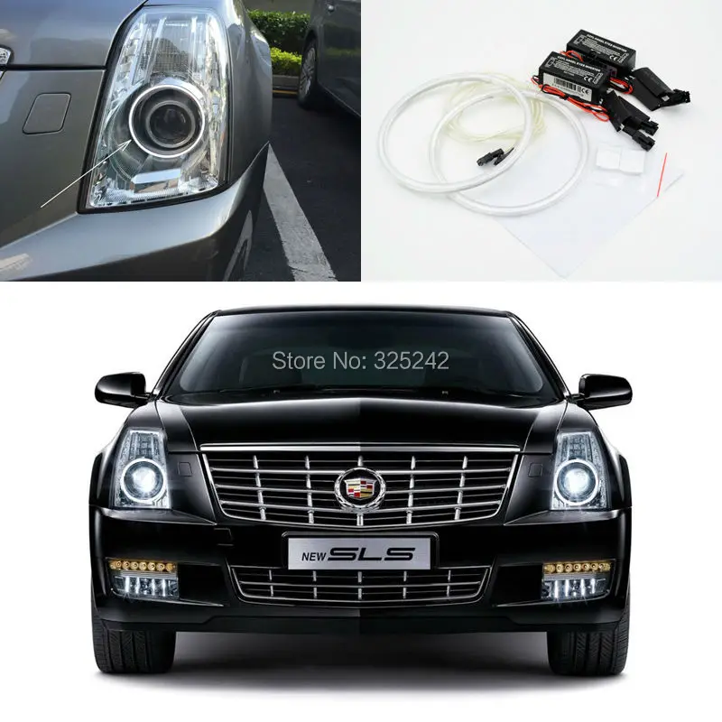 

For Cadillac SLS 2010 Excellent angel eyes kit Ultrabright illumination CCFL Angel Eyes kit Halo Ring
