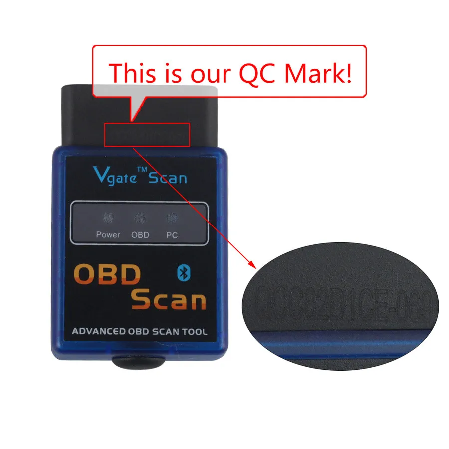 ELM327 Vgate Scan Advanced OBD2 Bluetooth сканер инструмент(Поддержка Android и Symbian) аппаратное обеспечение V2.1