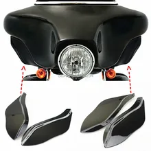 Черное пластиковое боковое лобовое стекло воздуха подходит для Harley Davidson Touring FLHR FLHT FLHX 1996-2013