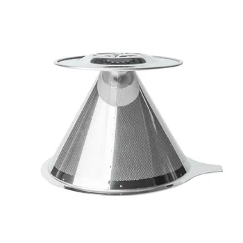 

Stainless Steel Pour Over Coffee Dripper Filter Metal Cone Reusable for Coffee Maker can CSV