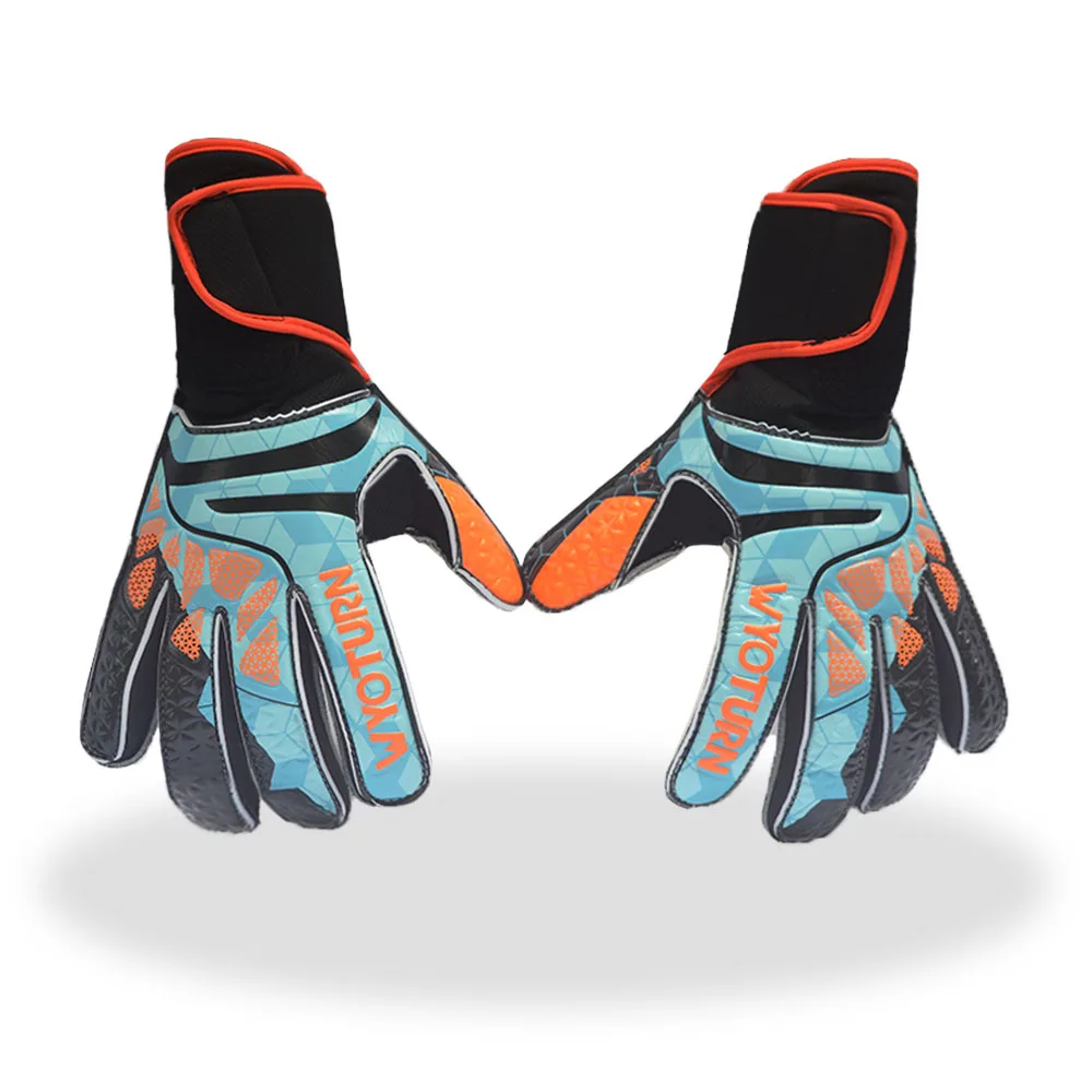 WYOTURN профессиональные вратарские перчатки защита пальцев утолщенные латексные футбольные вратарские перчатки