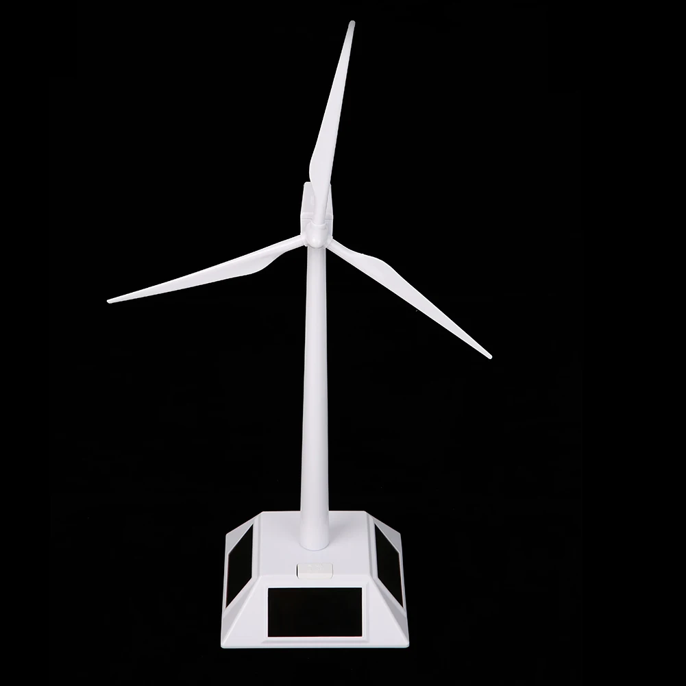 Солнечные вращающийся База рабочего Модель-солнечных батареях ABS пластик ветряные мельницы/ветродвигатель белый для детей Игрушечные лошадки