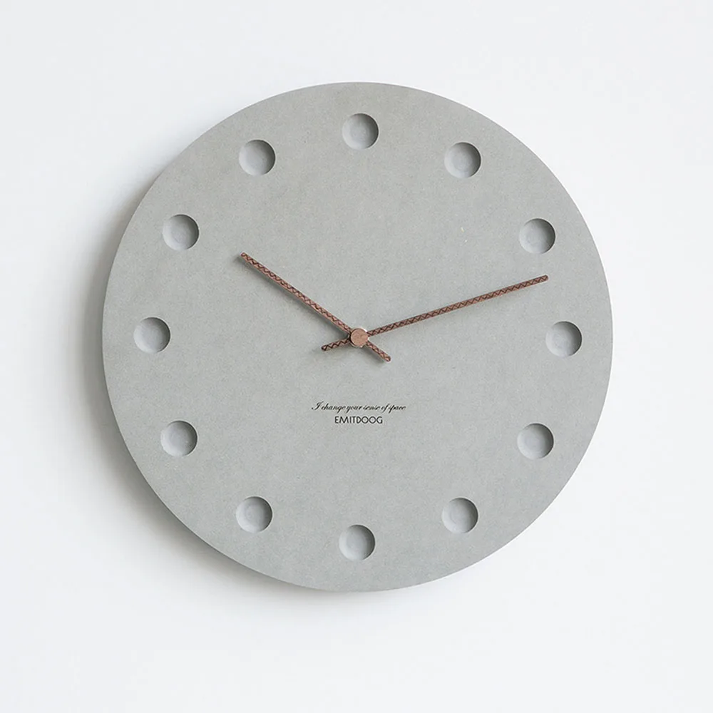 12 дюймов скандинавские настенные часы Современные креативные часы минималистичные Подвесные часы для гостиной прикроватные немые деревянные часы домашний декор - Цвет: D