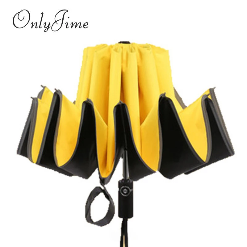 

Only Jime Automatic Reverse Umbrella Windproof High Quality Umbrellas Folding Waterproof Folding Reverse Umbrella Rain Gear