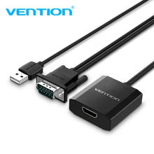 Vention VGA a HDMI convertidor VGA HDMI Cable adaptador VGA a HDMI Audio conector 1080P para ordenador portátil a HDTV proyector(China)