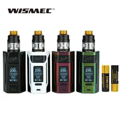 Оригинальный WISMEC Рел RX2 21700 230 Вт тк кит с 8000 мАч Батарея и 2 мл/4 мл Гном танк Max 230 Вт Выход Vape поле Mod Vs RX Gen3