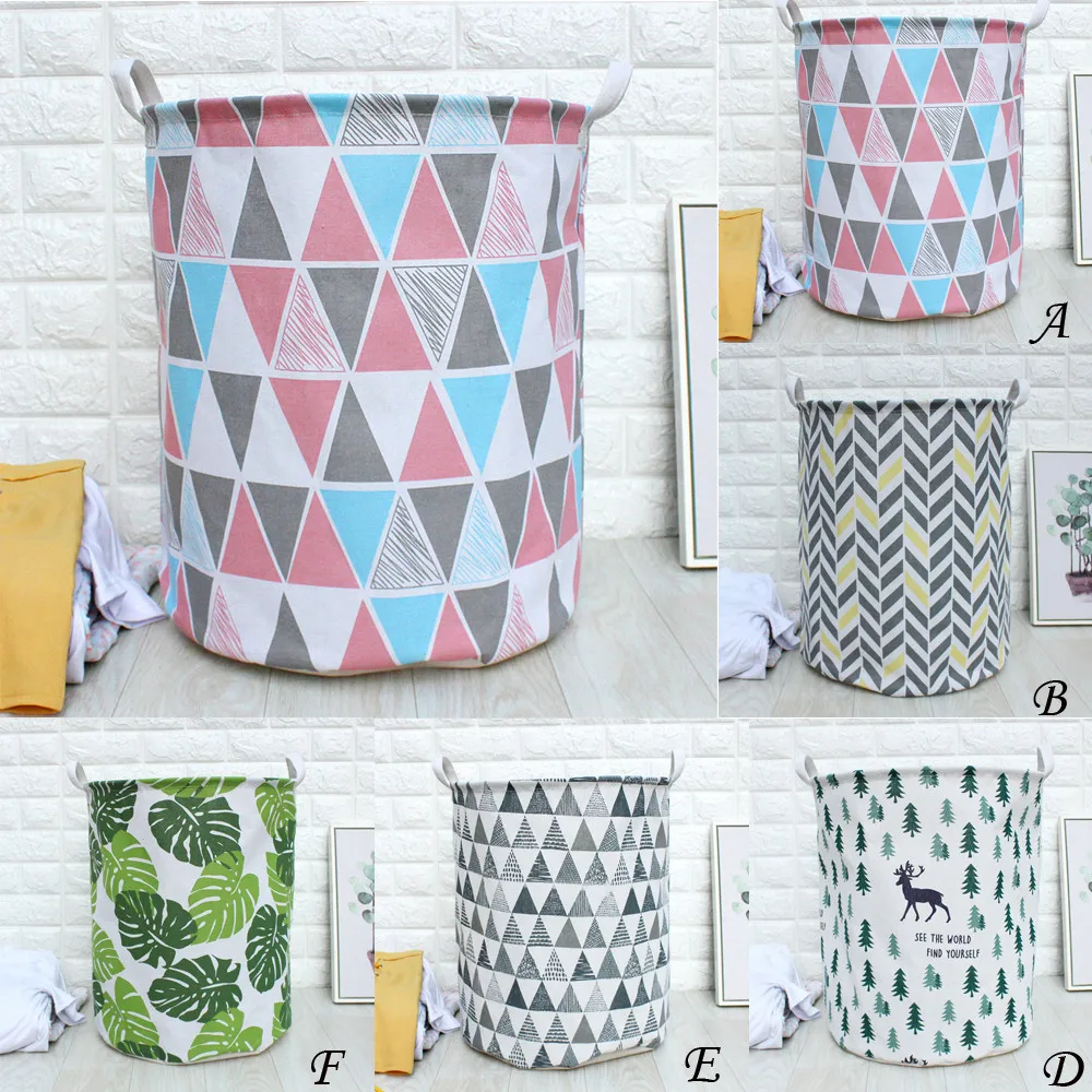ورقة للماء الغسيل الملابس الغسيل سلة التخزين سلة للطي تخزين مربع مع مقابض الاطفال لعبة كتاب المنظم SA70