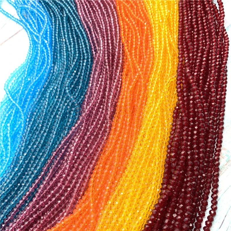 

1Strand 2/4/6mm Crystal Rondel Beads Glass Beads Spacer Beads for Jewelry Making Jewelry Diy Accessories Faceted Beads Necklace