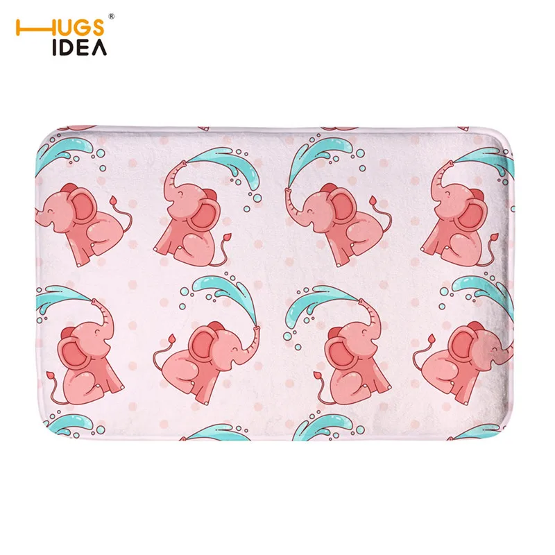 HUGSIDEA милый мультяшный слон узор розовая дорожка украшения для детской комнаты Novetly коврики Нескользящие Коврики для ванной двери коврик для гостиной