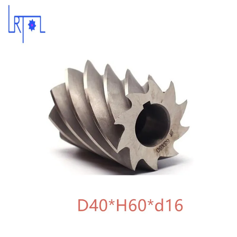 HHS цилиндрическая фреза D40 * H60 d16 высокоскоростной стальной фрезерный инструмент |