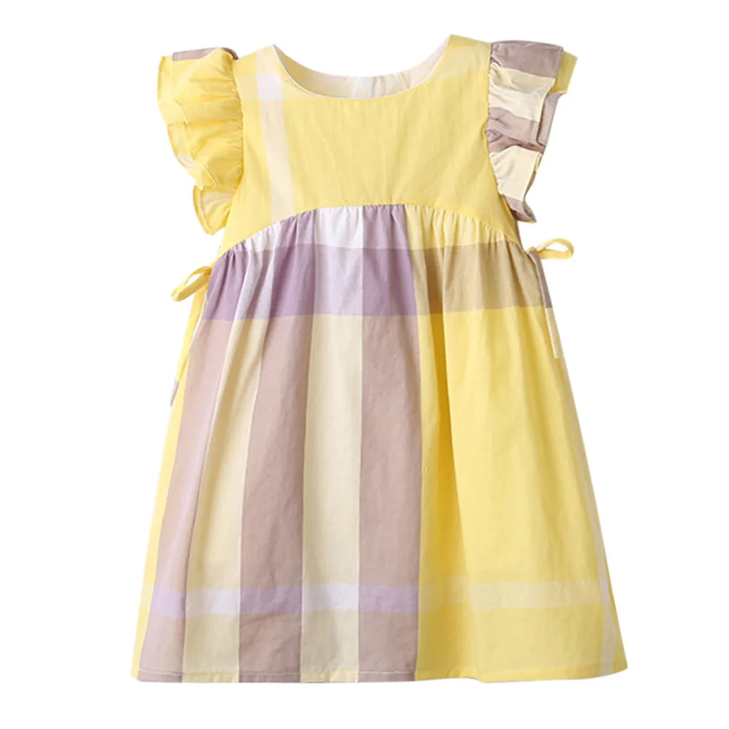 

MUQGEW New dresses for girls Sleeveless Straight sundress Striped Knee-Length girls dresses summer 2019 deguisement enfant fille